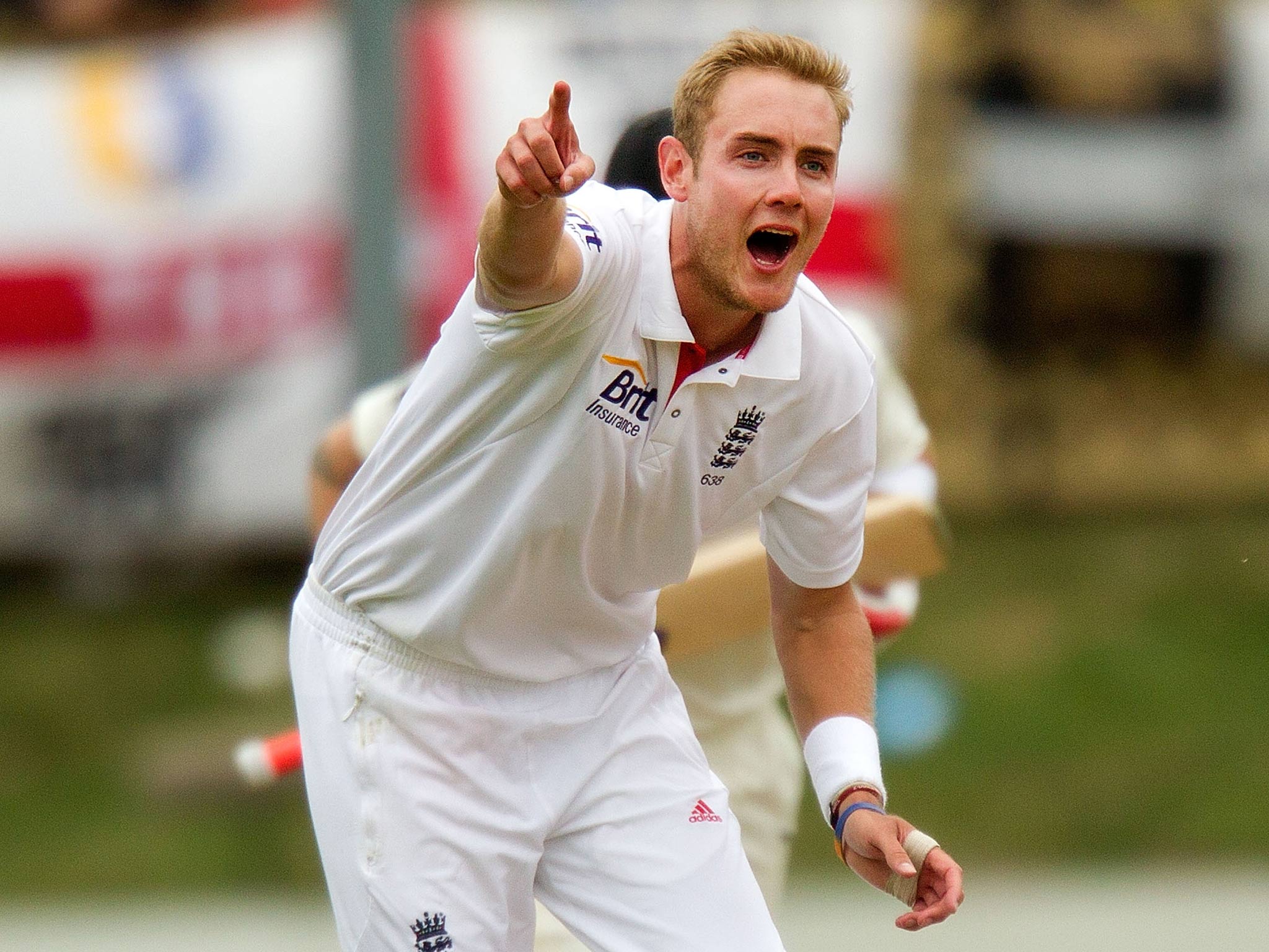 Stuart Broad in action in New Zealand