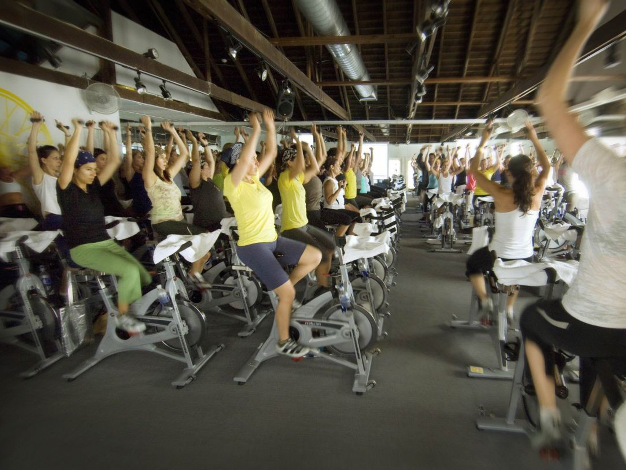 A SoulCycle class in New York