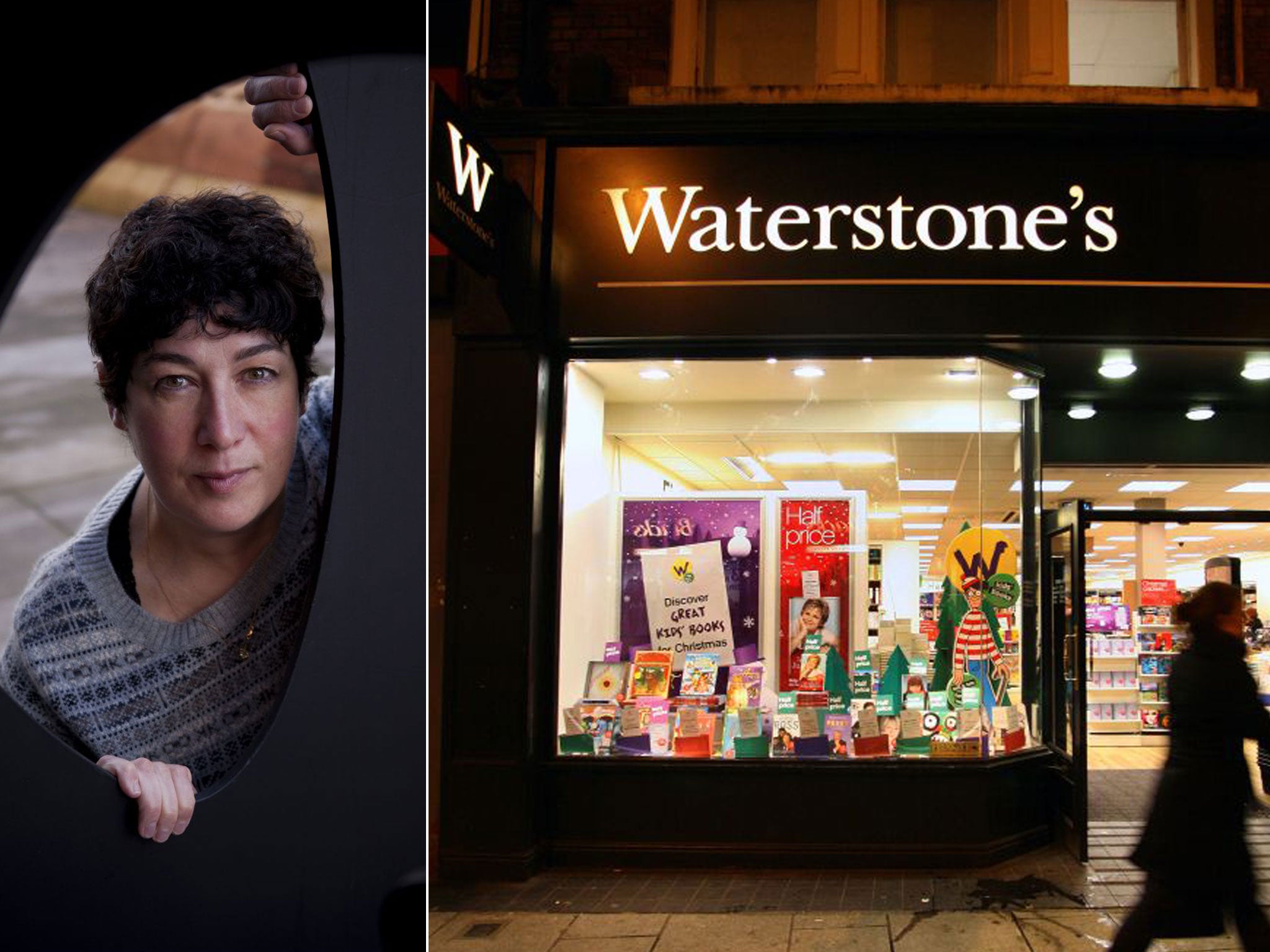 A Waterstone's store and Joanne Harris