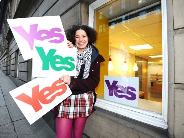 Ellie Koepplinger, aged 16, who has been appointed as the latest member of the board of Scotland's pro-independence campaign group. She will sit alongside politicians and public figures on the Yes Scotland advisory board as it attempts to deliver a yes vo