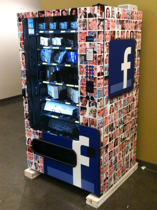 Vending machine at the Facebook offices
