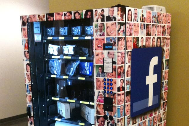 Vending machine at the Facebook offices
