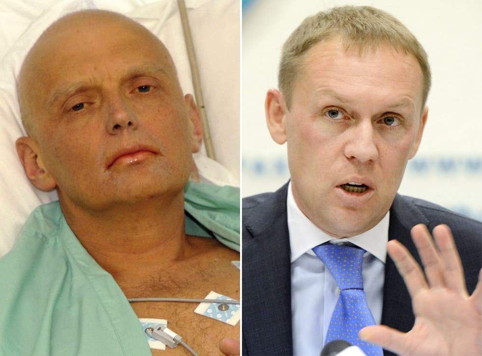 Alexander Litvinenko; Andrei Lugovoy (right) said he would take no further steps to clear his name