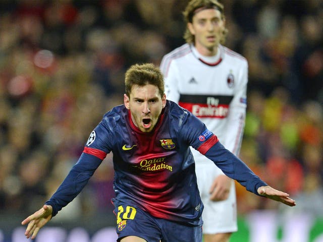 Messi made up for a disappointing showing at the San Siro by lighting up the Nou Camp