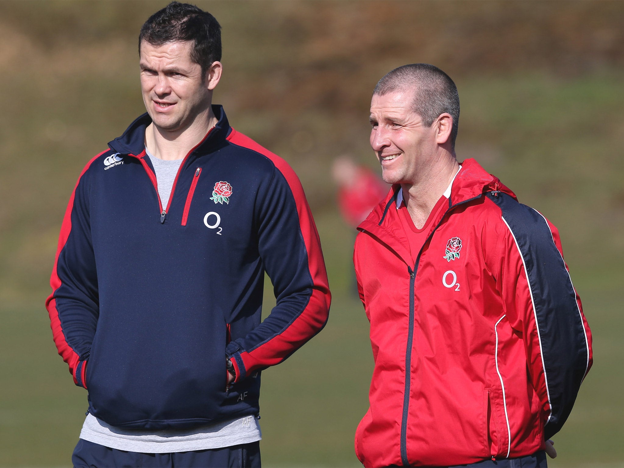 Andy Farrell with England coach Stuart Lancaster
