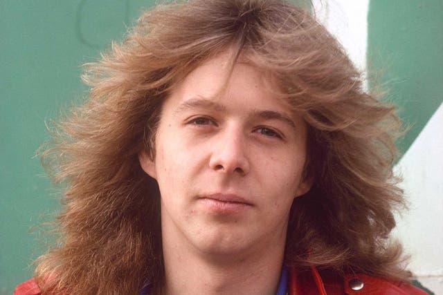 Former Iron Maiden drummer Clive Burr photographed in 1984