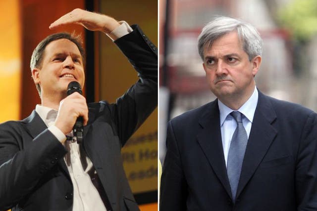 Nick Clegg refused to condone Chris Huhne's comments about the UK press