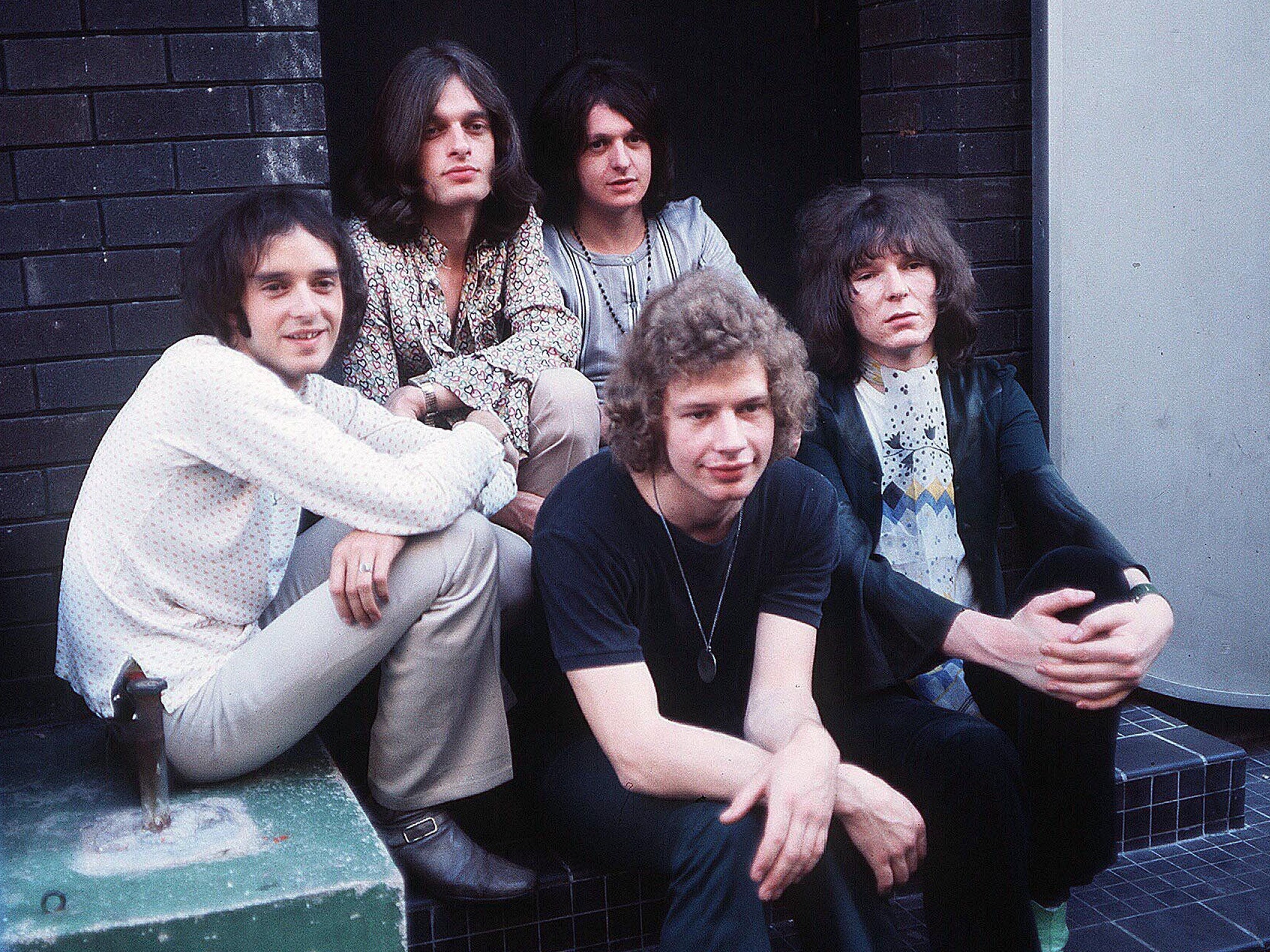 The first Yes line-up: from the left, Banks, Tony Kaye, Jon Anderson, Bill Bruford and Chris Squire