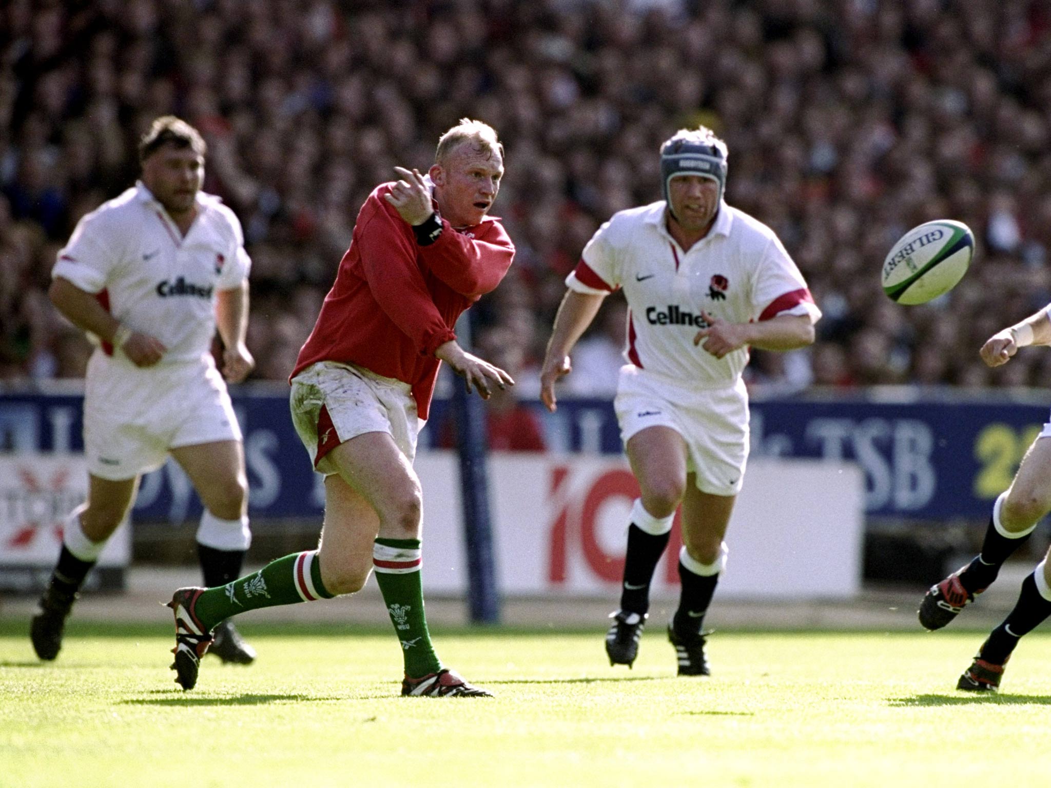 <b>Wales 32 England 31, Wembley, April 11, 1999</b><br/>
Jenkins (pictued) kicked a last minute conversion as Wales won 32-31 at Wembley.