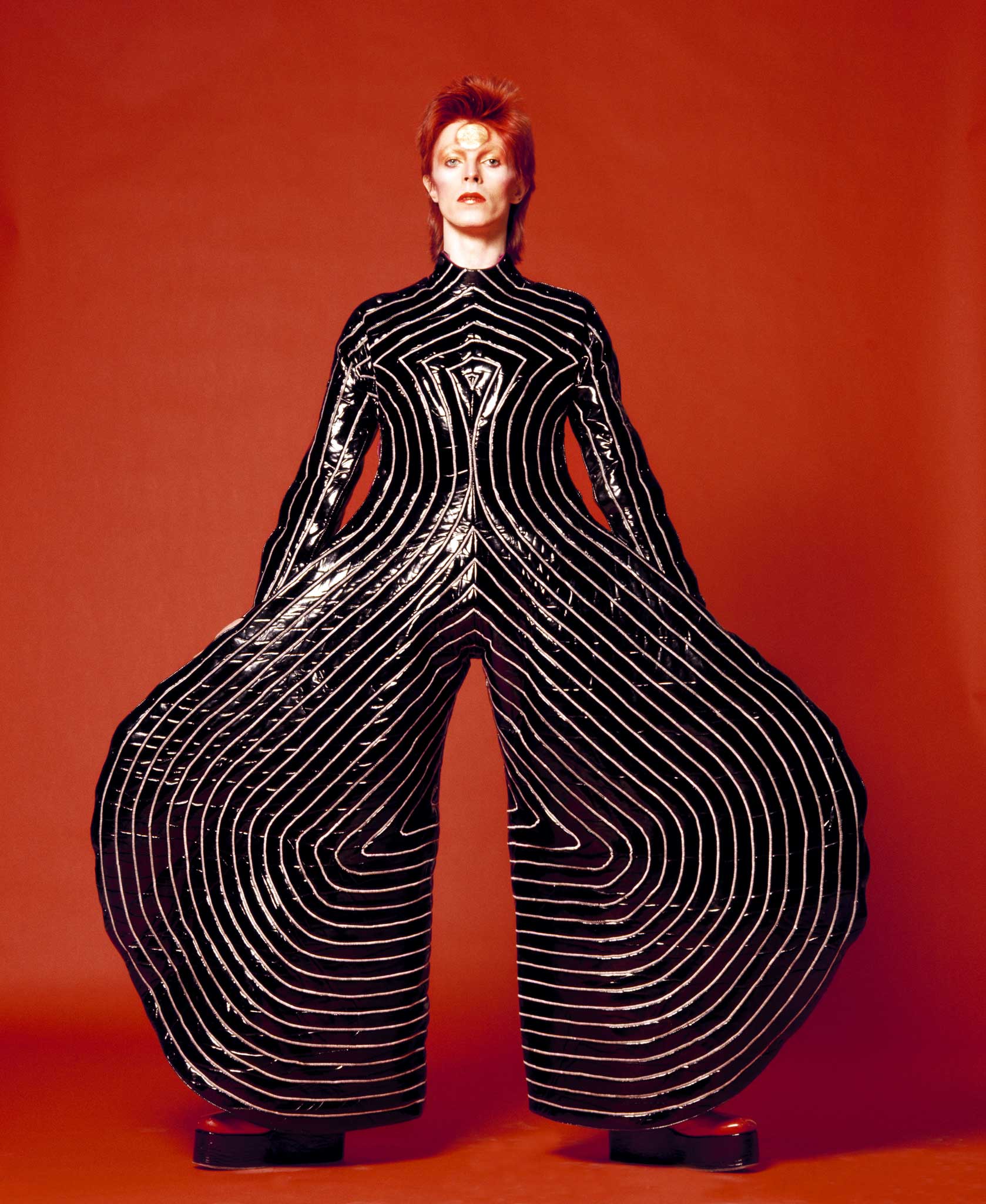 Fashion icon: David Bowie in his Yamamoto bodysuit for the 'Aladdin Sane' tour