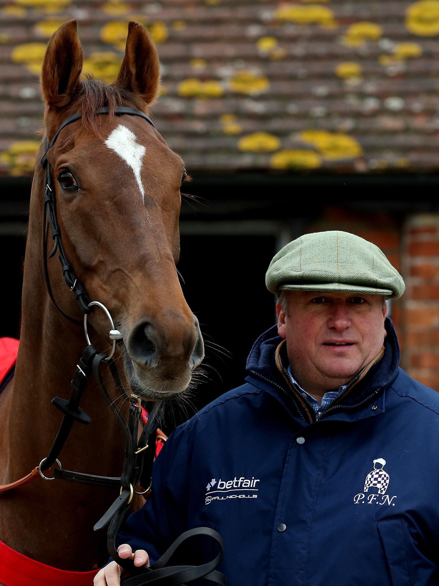 Paul Nicholls with Silviniaco Conti, who runs in the Gold Cup today