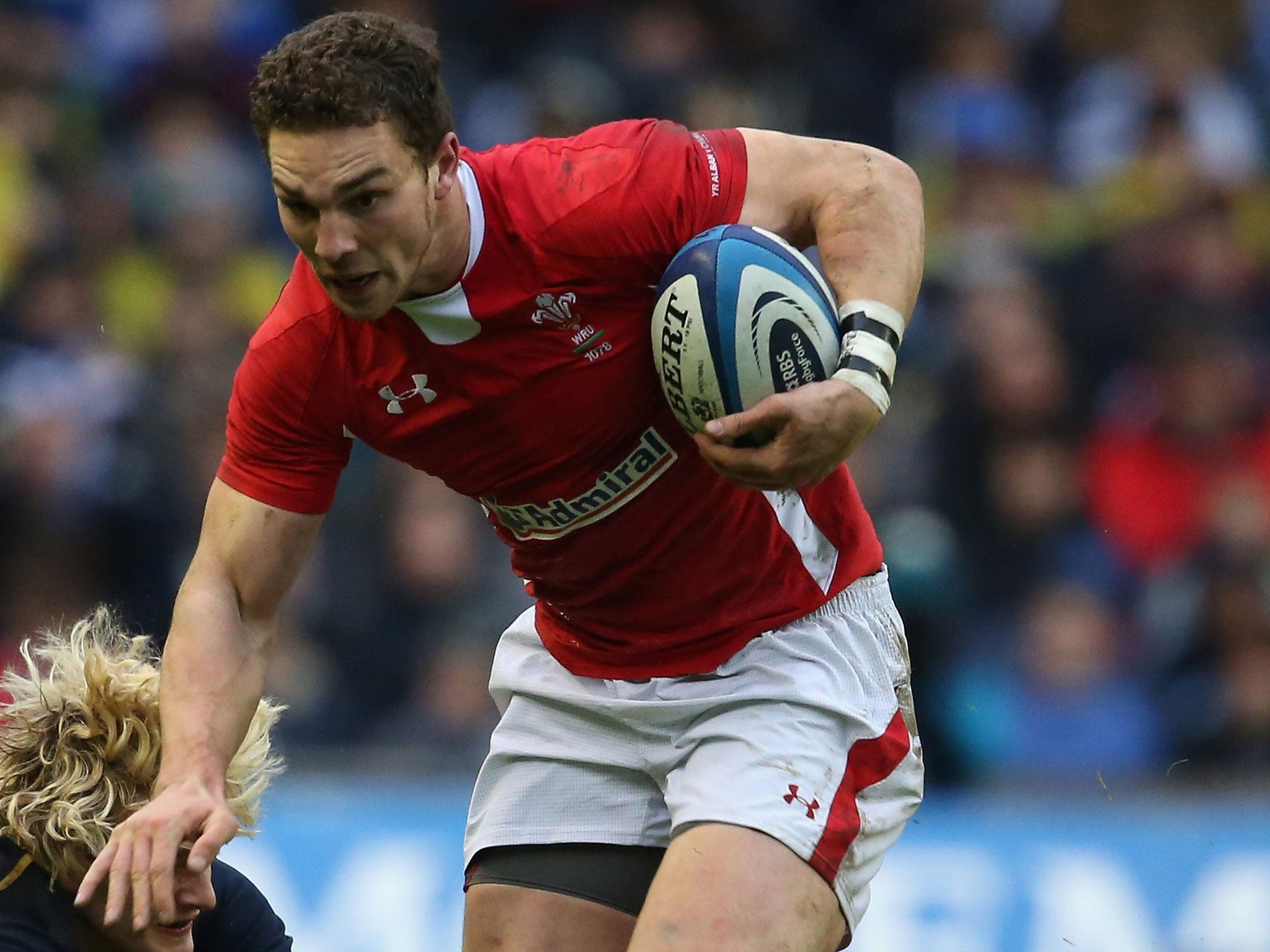 George North makes a break during Wales’ win over Scotland at Murrayfield