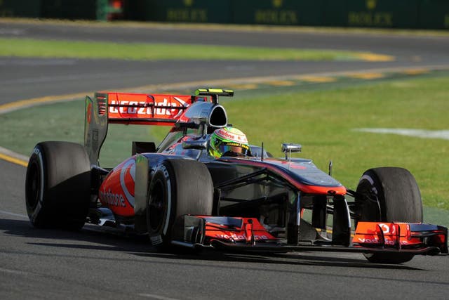Sergio Perez struggled for his new team McLaren yesterday