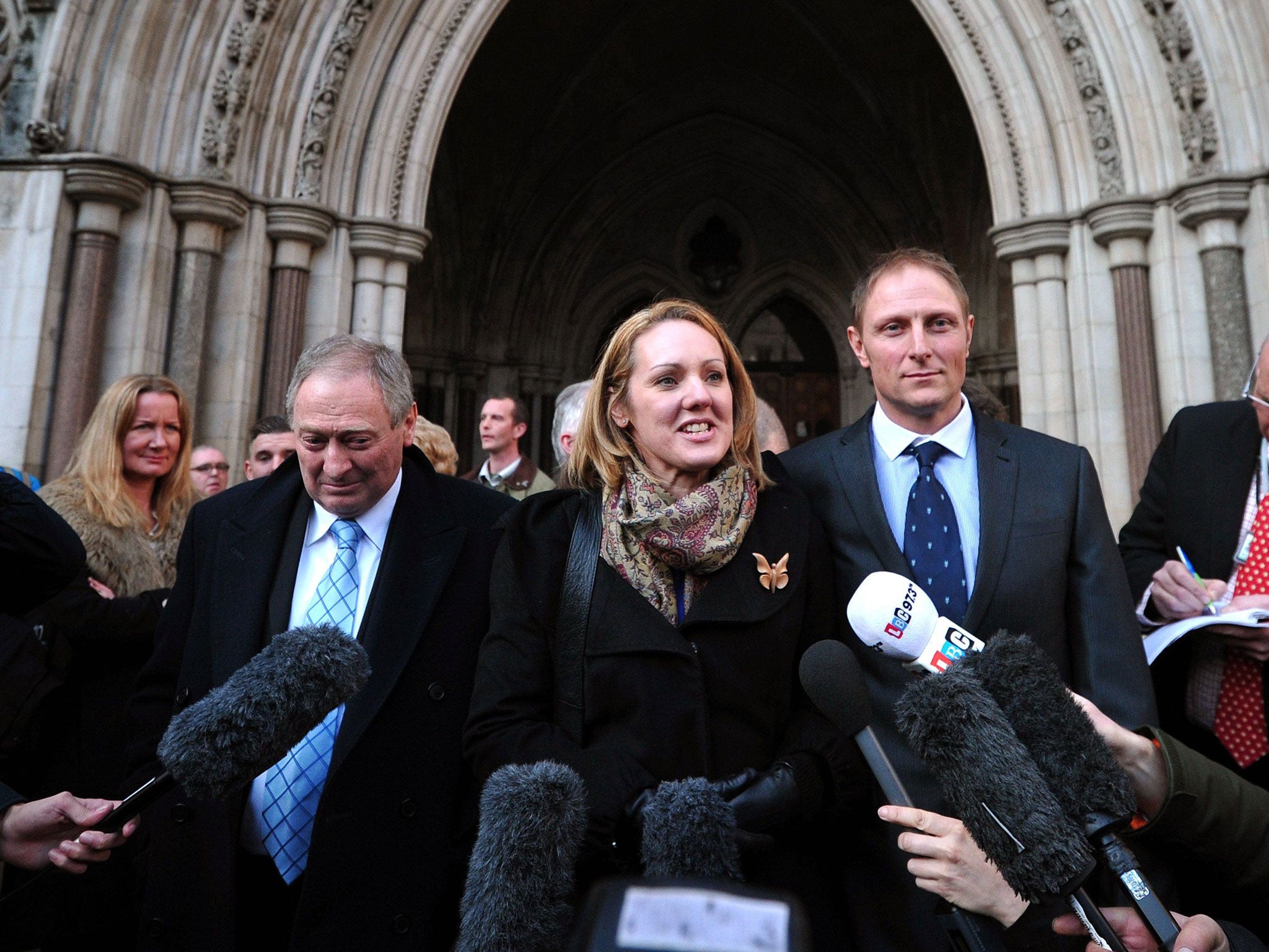 Sergeant Danny Nightingale and his wife Sally after his conviction was overturned in March