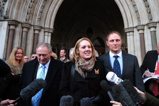 Sergeant Danny Nightingale and his wife Sally after his conviction was overturned