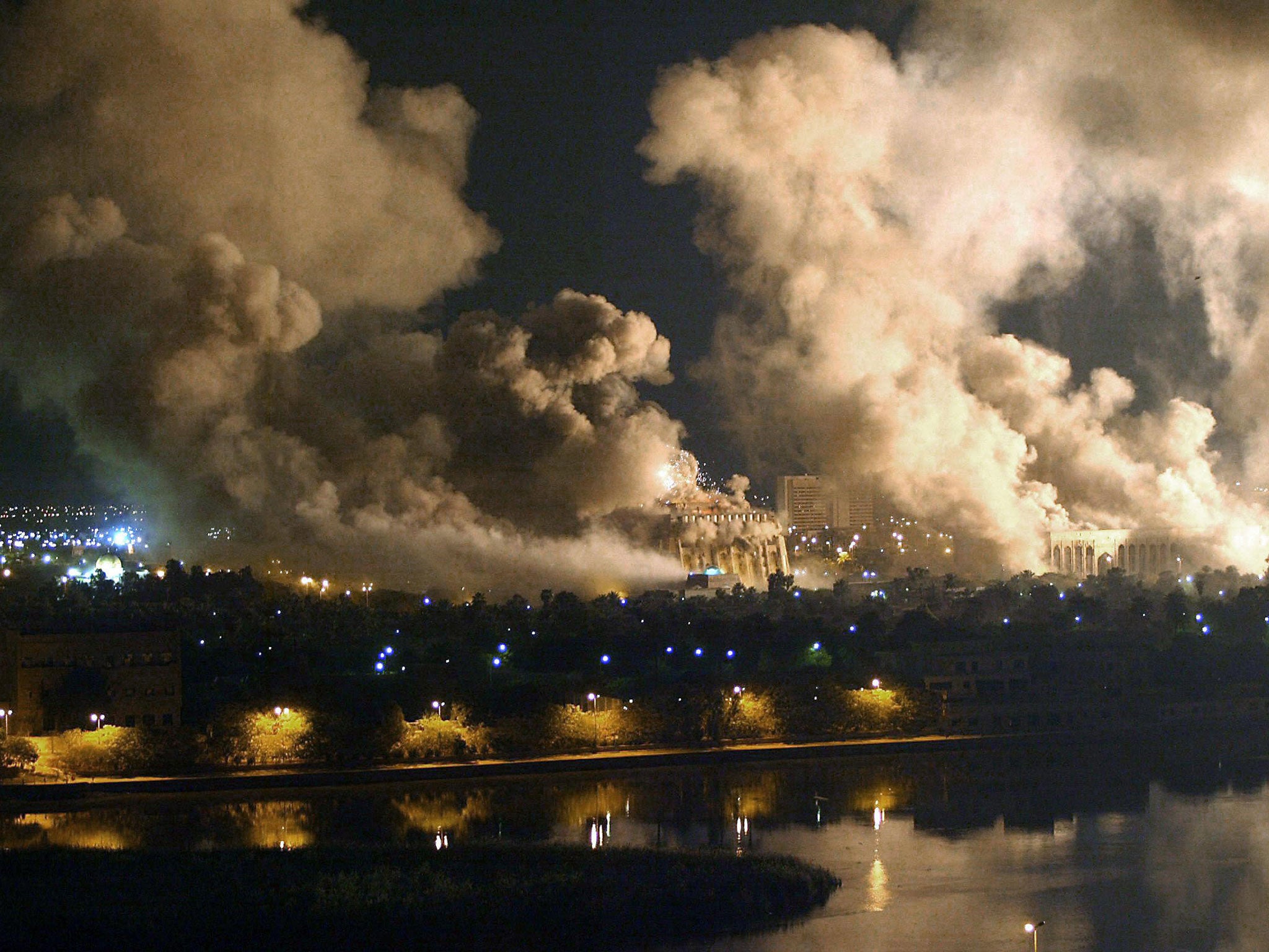 Shock and awe: The US-led raid on Baghdad on 21 March 2003 that launched the Iraq war