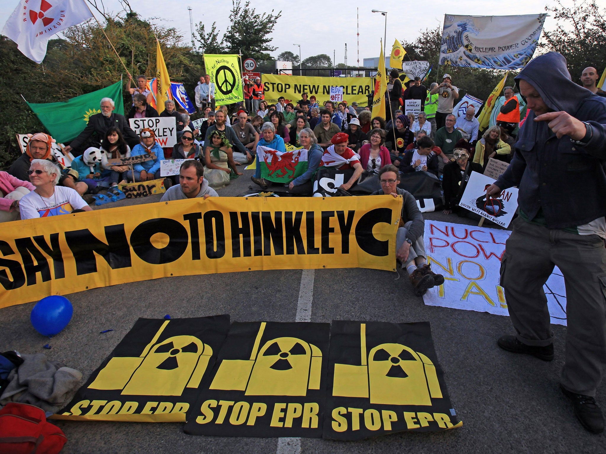 Reaction time: Protesters at Hinkley Point