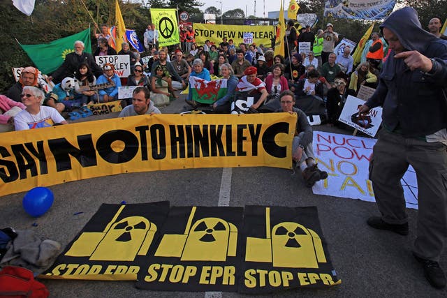 Reaction time: Protesters at Hinkley Point