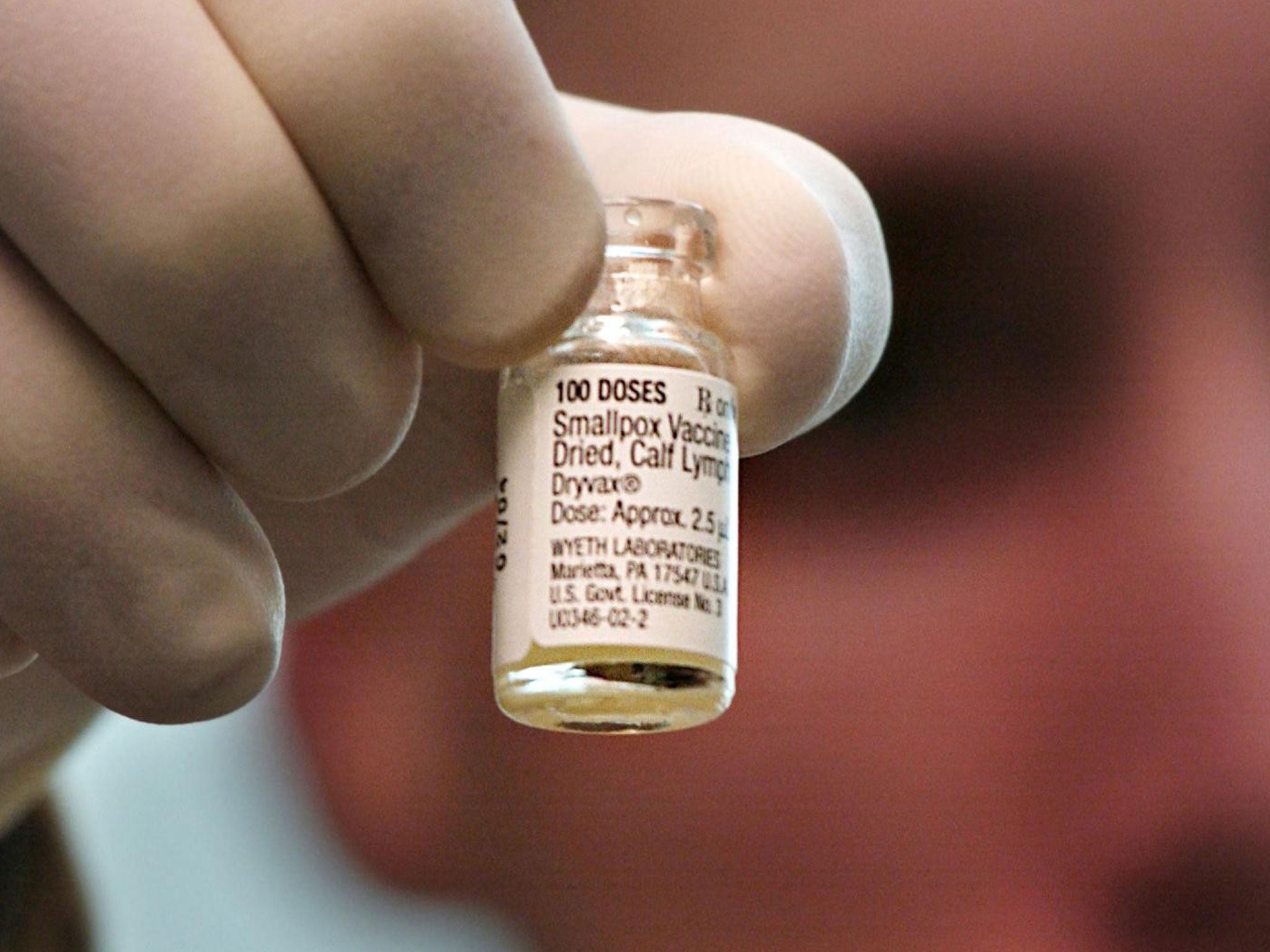 Smallpox plan: A vial of vaccine, part of the fight against a terror attack in January 2003