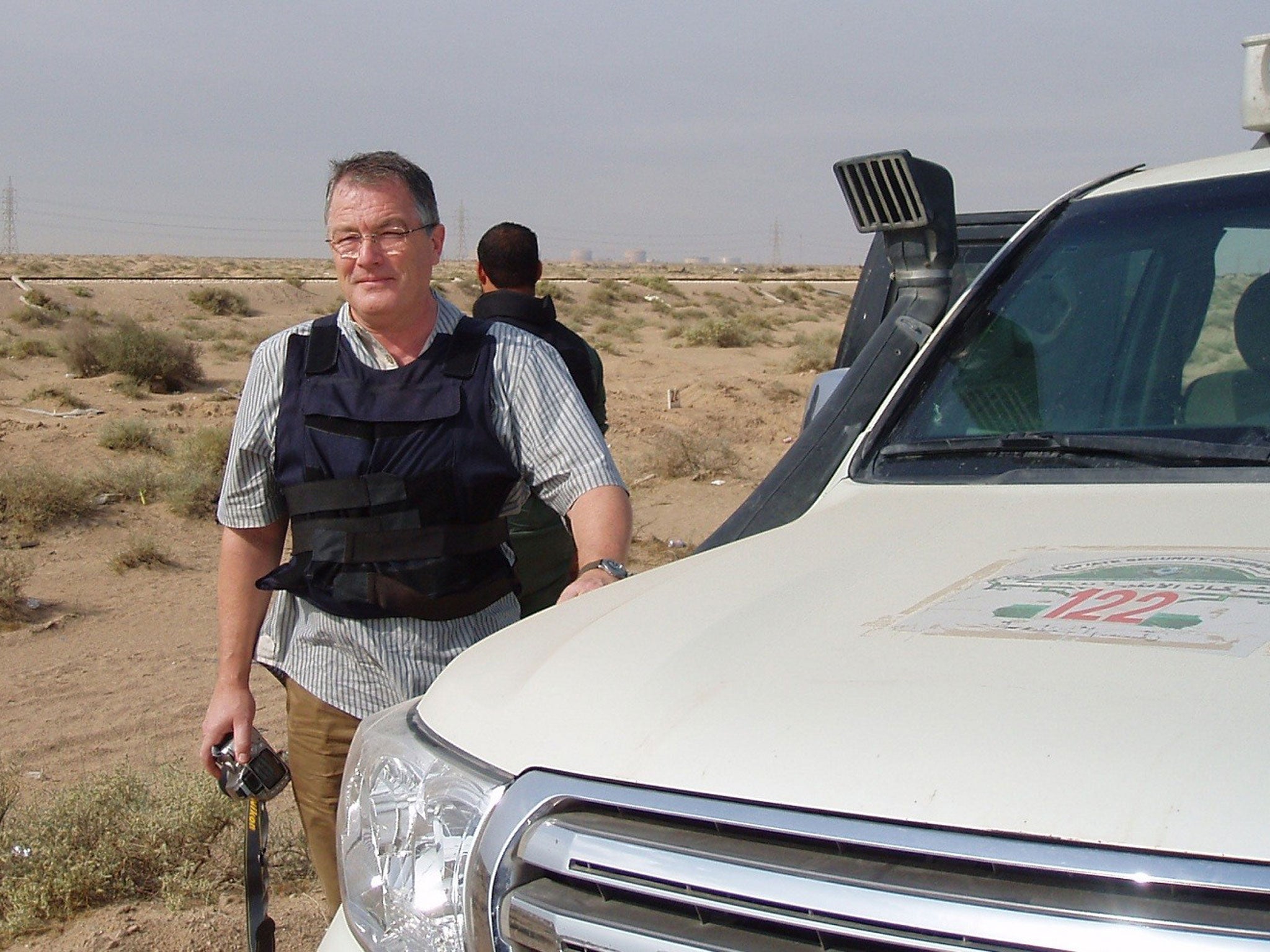 Geoff Dunsmore outside Basra