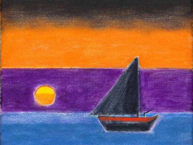 Craigie Aitchison’s ‘Boat at Sunset’ (1990