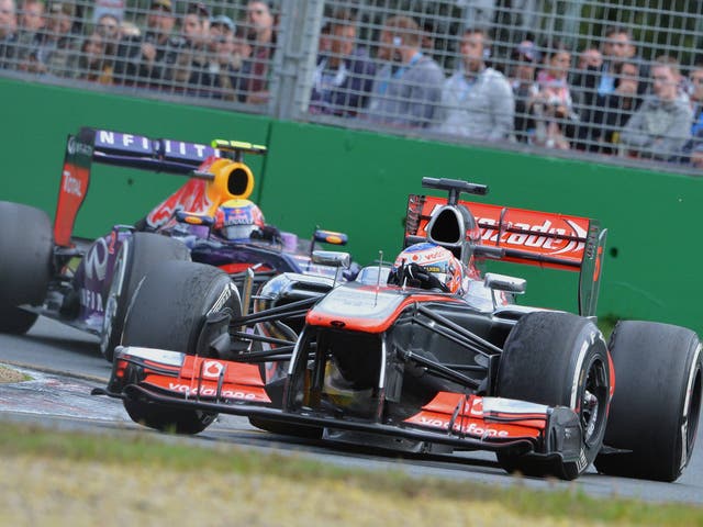 Jenson Button pictured at the Australian Grand Prix