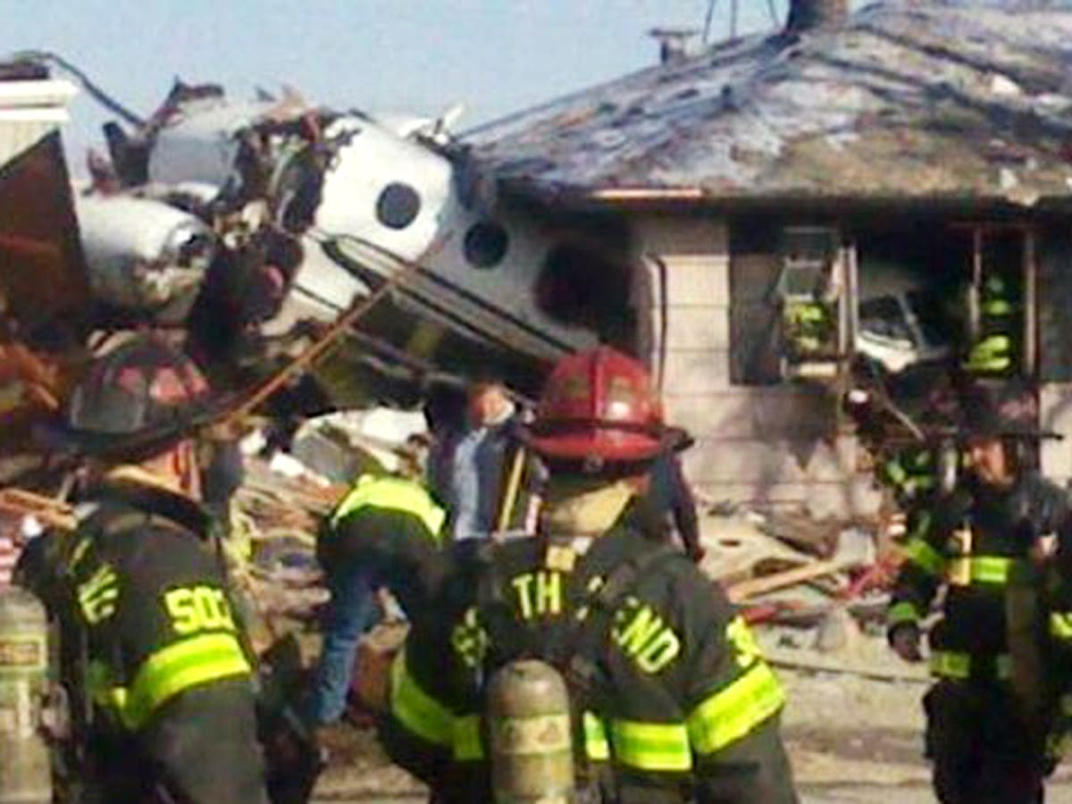 Two killed as jet crashes into Indiana homes The Independent The Independent