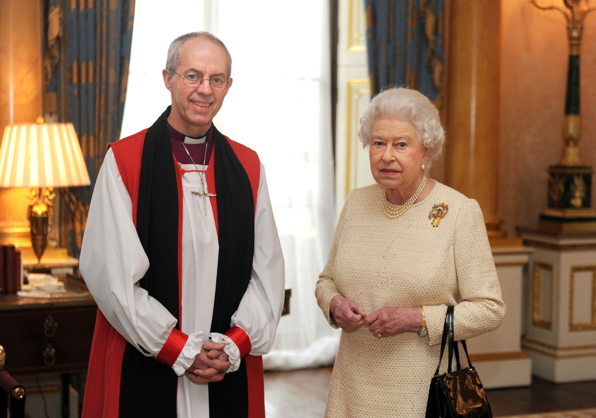 The Queen receives the Archbishop of Canterbury at Buckingham Palace