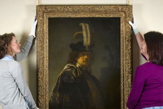 A recently discovered early self-portrait of the Dutch artist Rembrandt 