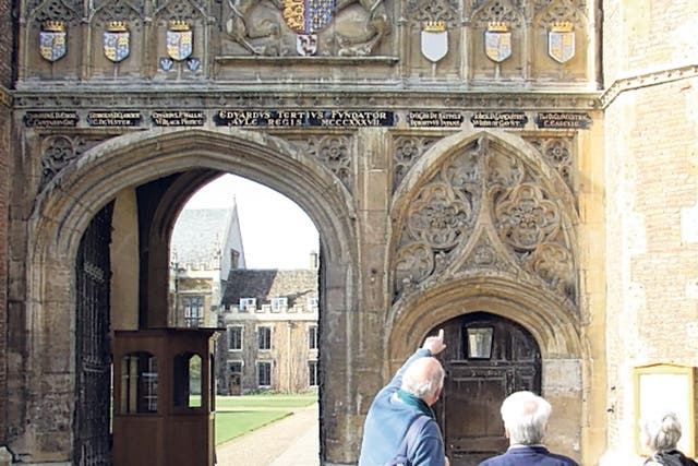 <p><strong>{1} Cambridge Walking Tours</strong></p>
<p>Daily guided tours (11am and 1pm) which include information on the  city&#x2019;s spectacular buildings. The tourist office, where the general walk starts, also offers specialist tours on request. Price includes entrance to King&#x2019;s  College, too.</p>
<p>£17.50; £15.50, 01223 457574,  <a href="http://visitcambridge.org" target="_blank">visitcambridge.org</a></p>