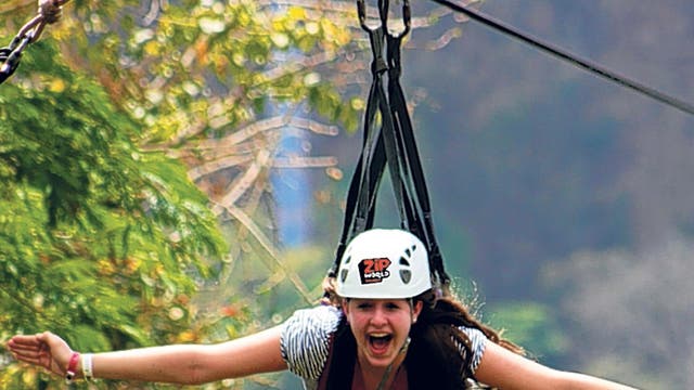 A Zip World flight
