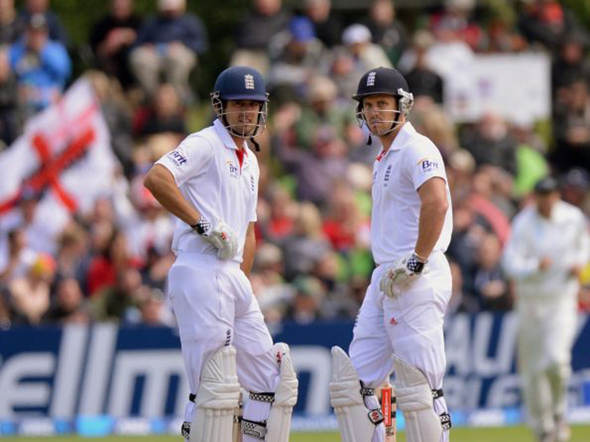 Alastair Cook (left) and Nick Compton average 75.5 as a pair when opening the batting for England