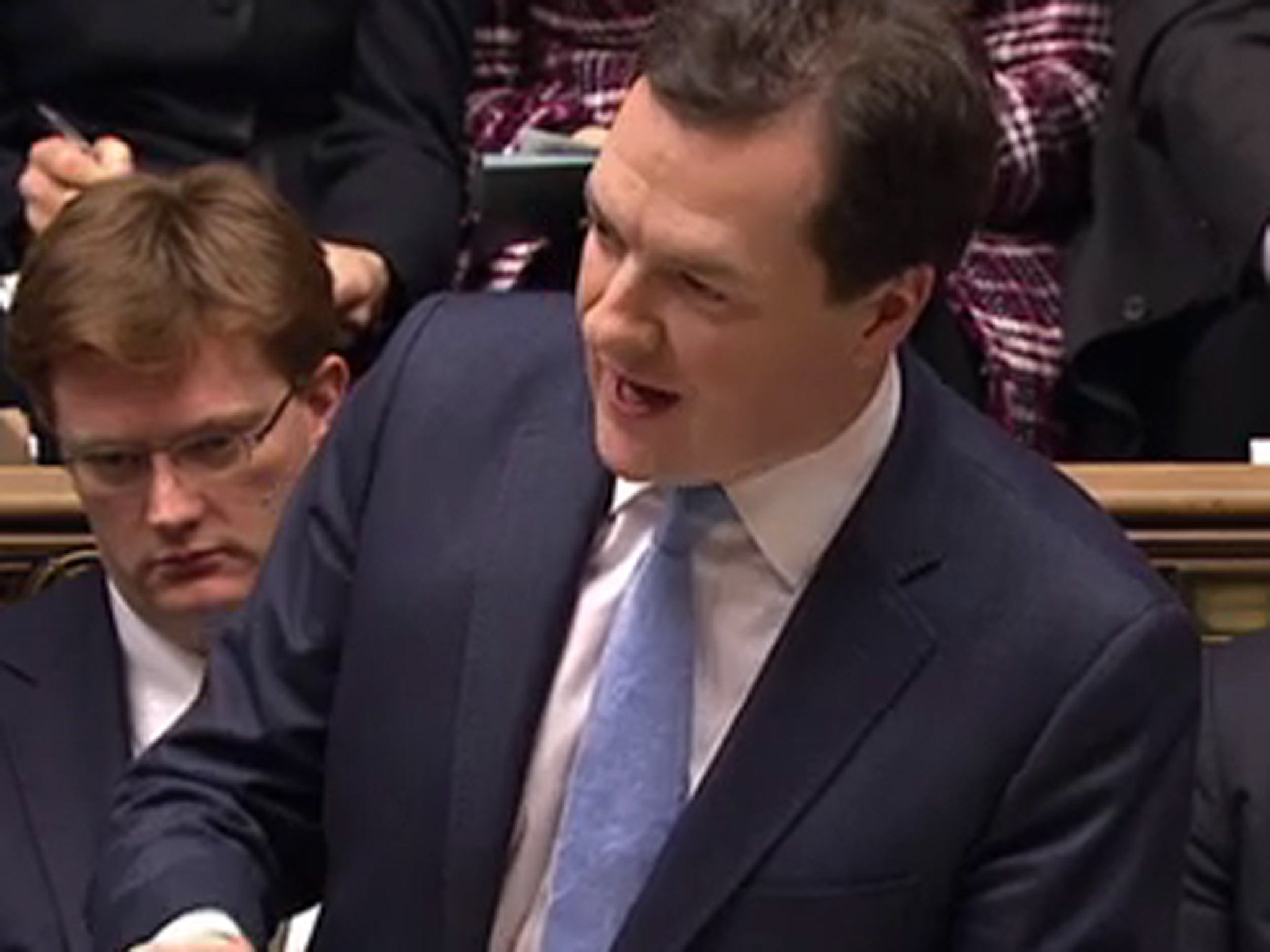 George Osborne reads out the 2013 Budget