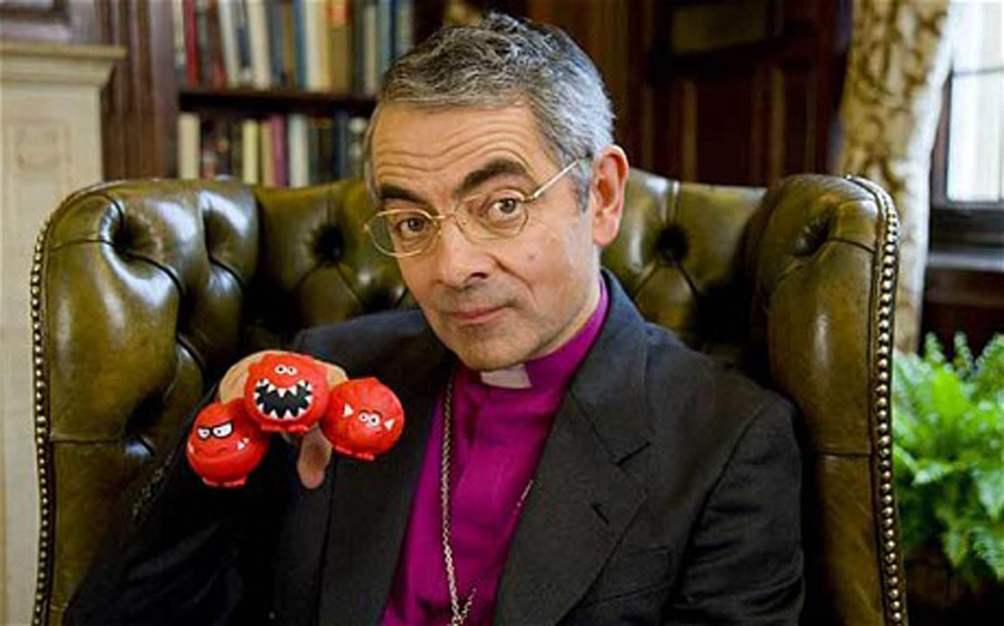 Rowan Atkinson in his Comic Relief sketch as Archbishop of Canterbury