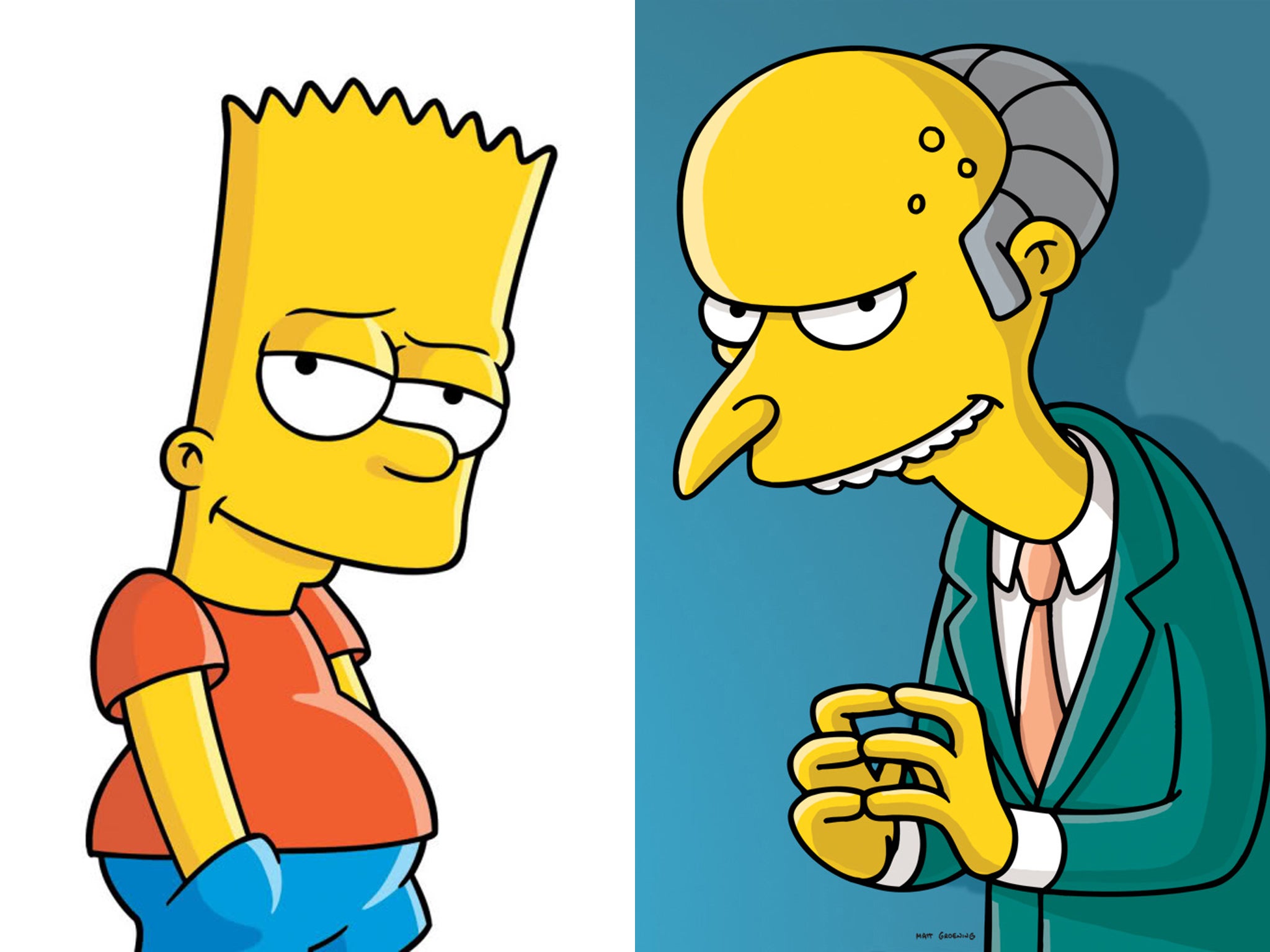 Not the defendant and judge, but their fictional namesakes: Bart Simpson and Mr Burns from The Simpsons
