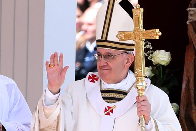 Pope Francis at his inauguration mass
