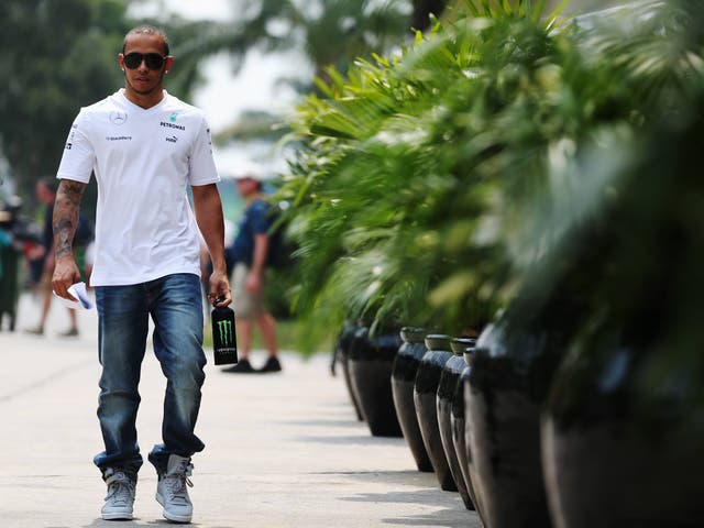 Lewis Hamilton in Malaysia