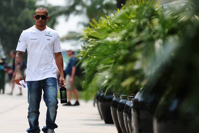 Lewis Hamilton in Malaysia