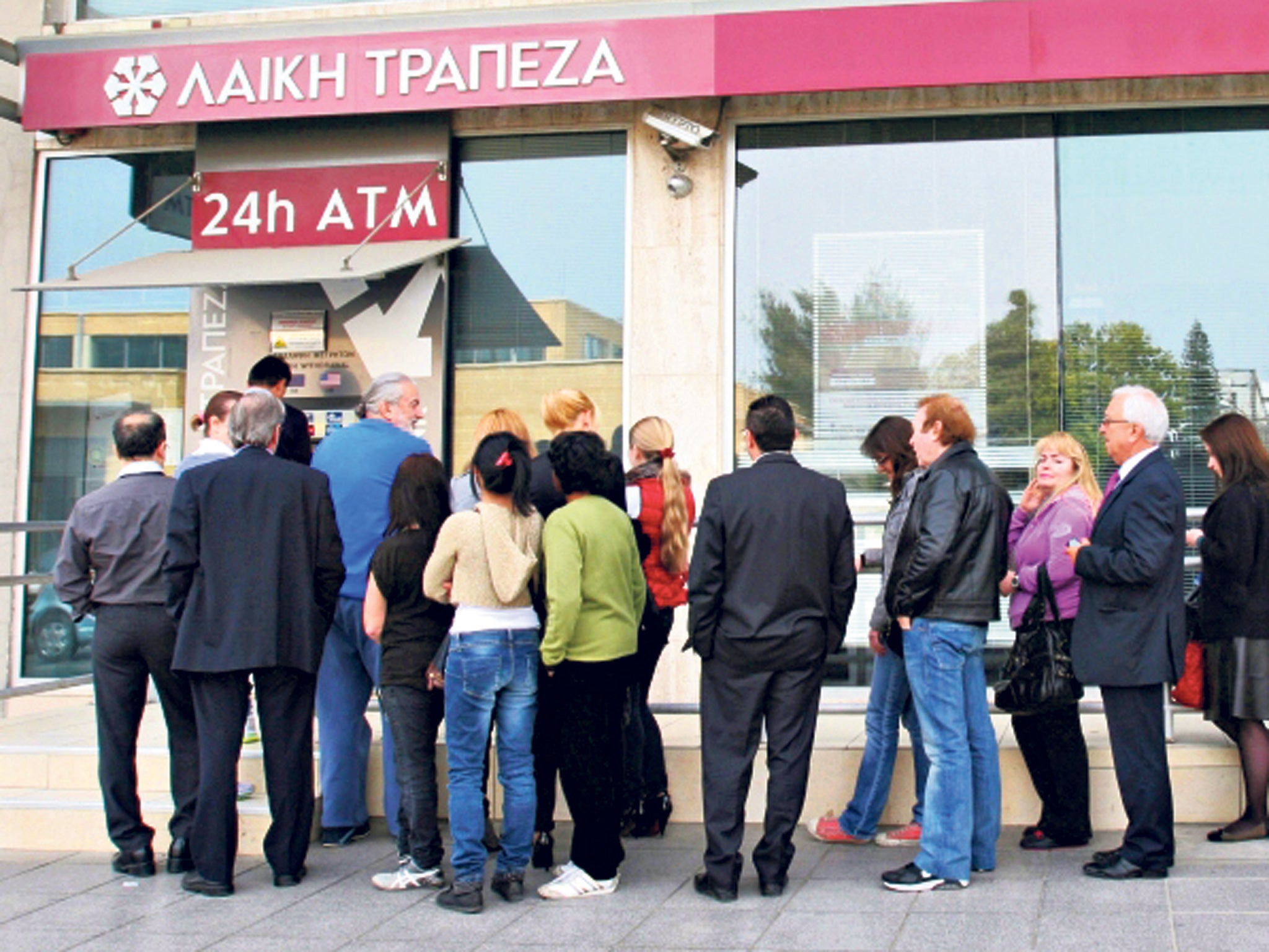 Panic: Cypriots rushed to take out their cash