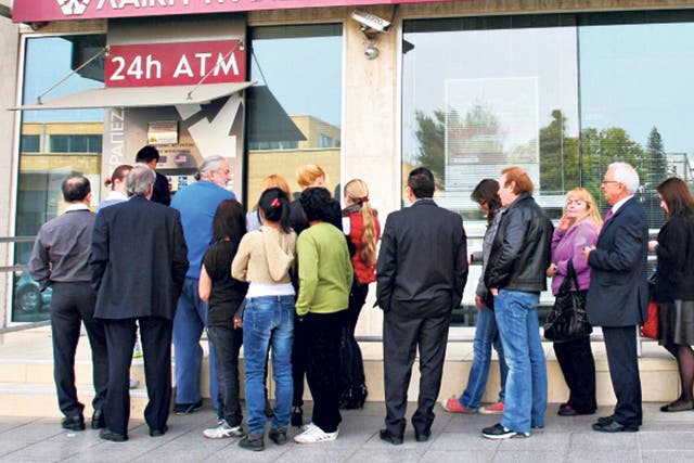 Panic: Cypriots rushed to take out their cash