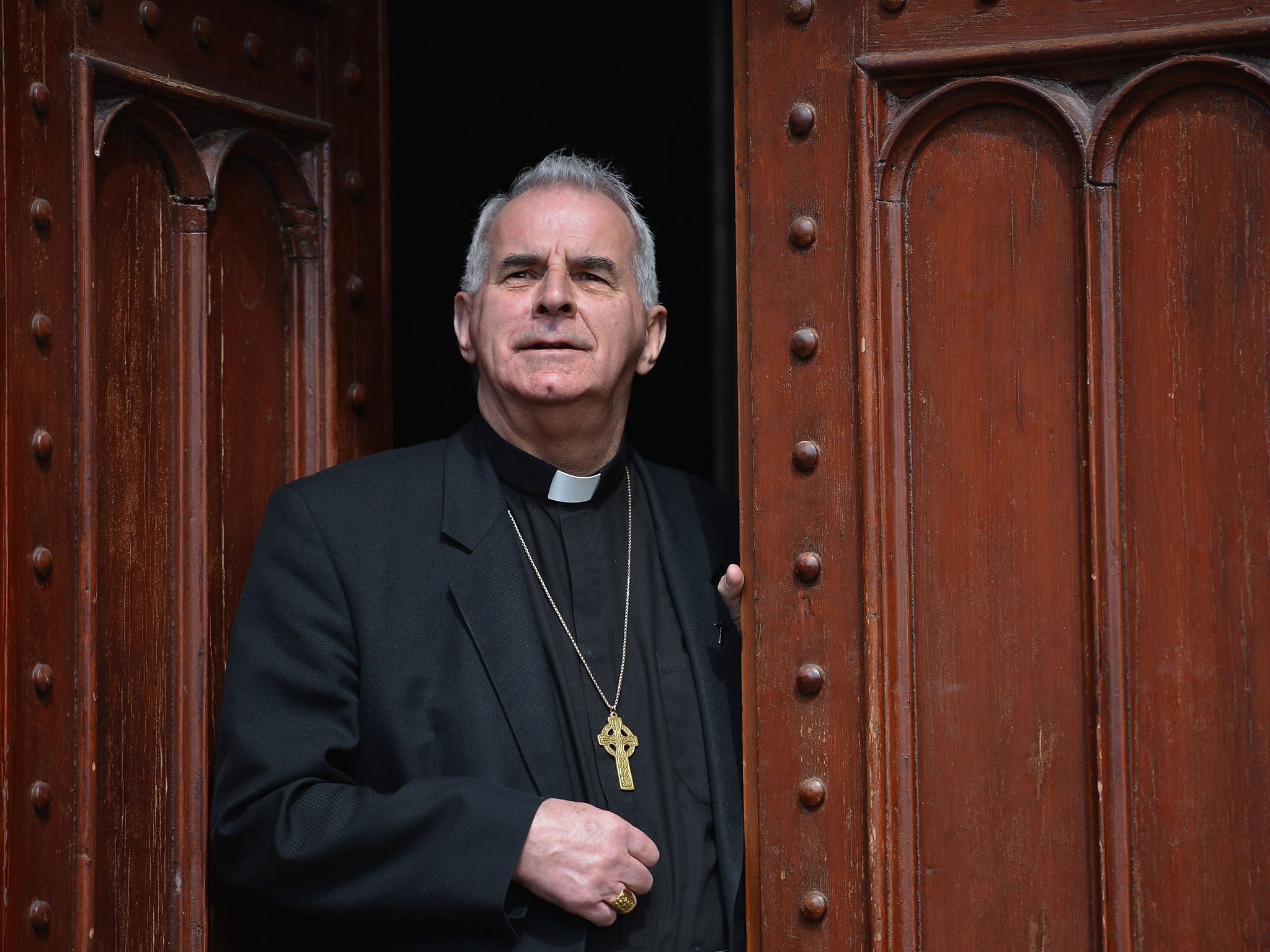 Cardinal Keith O'Brien poses for pictures following a conference at Gillis Centre on May 8, 2012 in Edinburgh, Scotland.