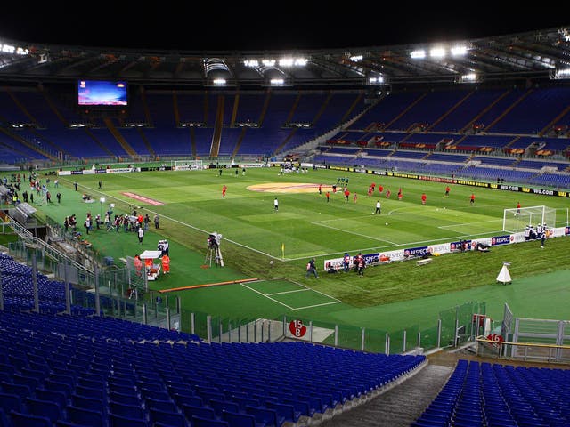 A view of the Stadio Olimpico in Rome