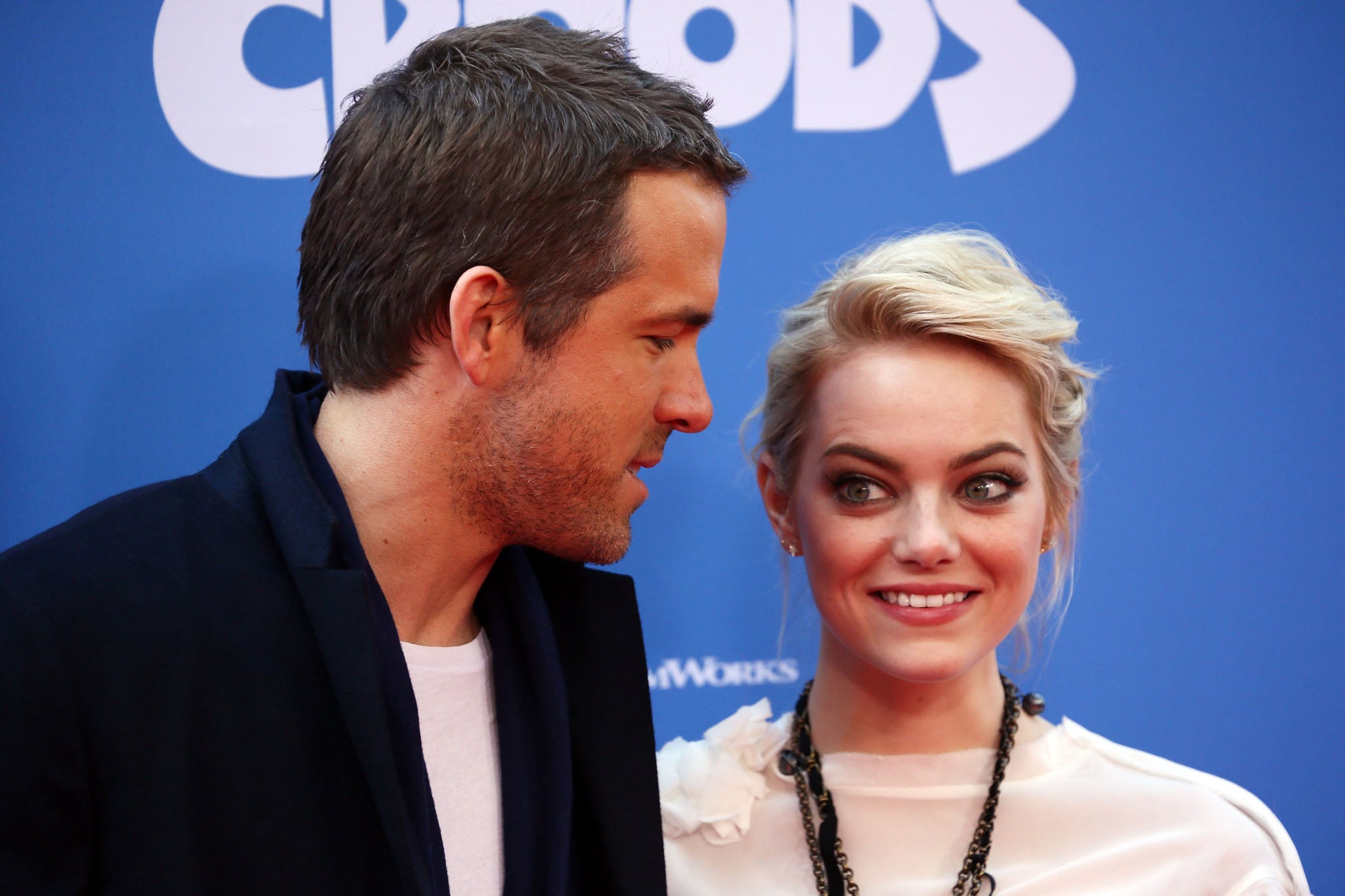 Emma Stone and Ryan Reynolds stars of The Croods