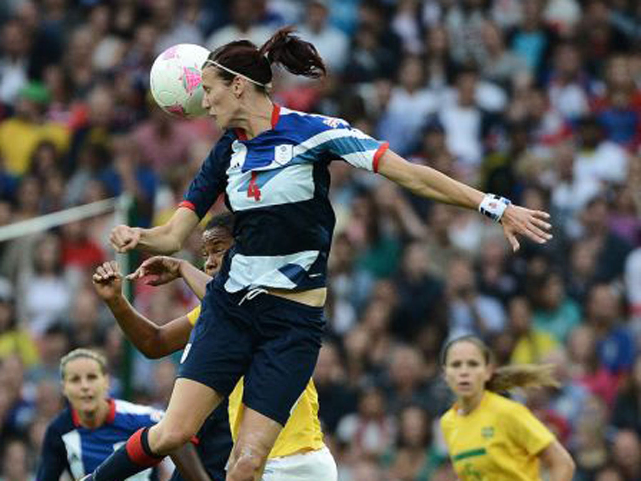 Jill Scott in action for Britiain against Brazil during last year’s Olympics