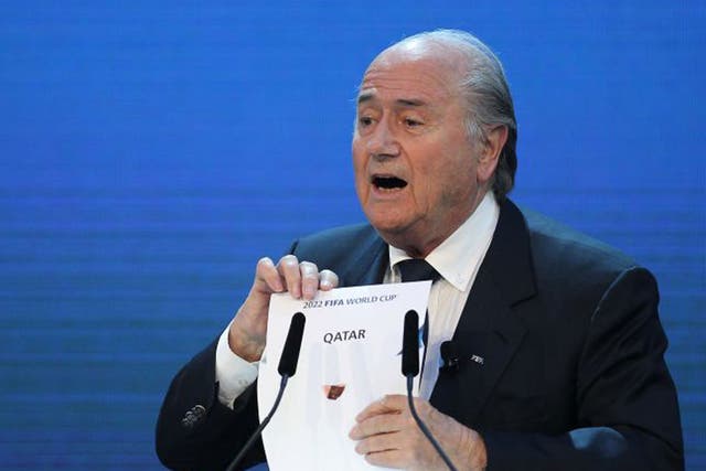 Sepp Blatter reveals Qatar as World Cup hosts