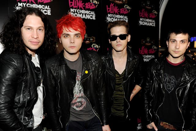 My Chemical Romance, pictured in 2011. Lead singer Gerard Way, second from left, said of the split: 'Beyond any sadness, what I feel the most is pride'