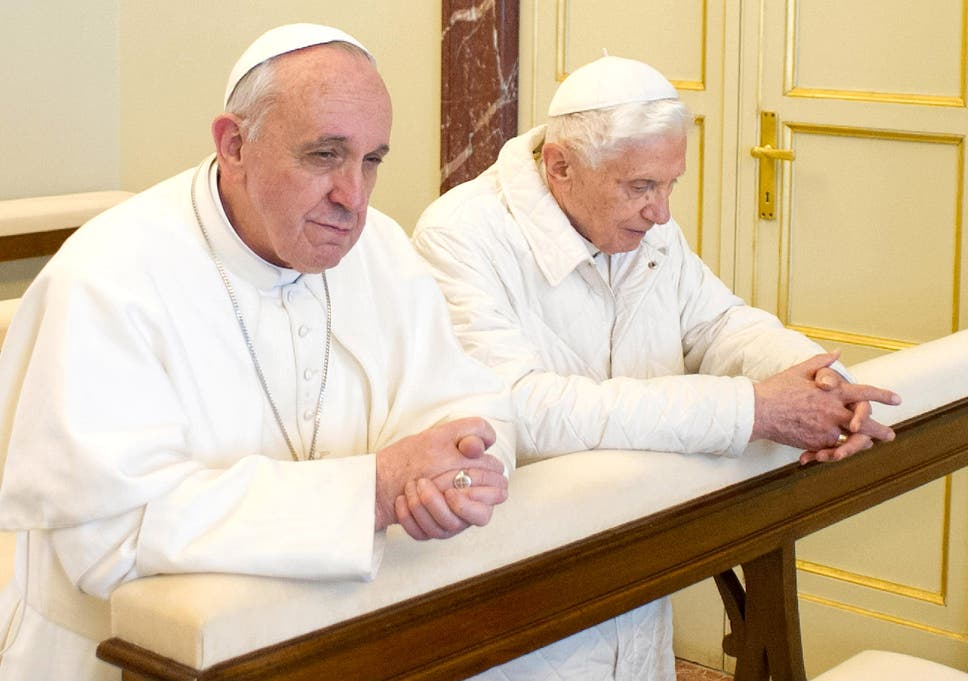 Pope Francis meets Pope Emeritus Benedict XVI in first for Vatican ...