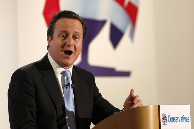 Tough talk: David Cameron will make immigration an election issue