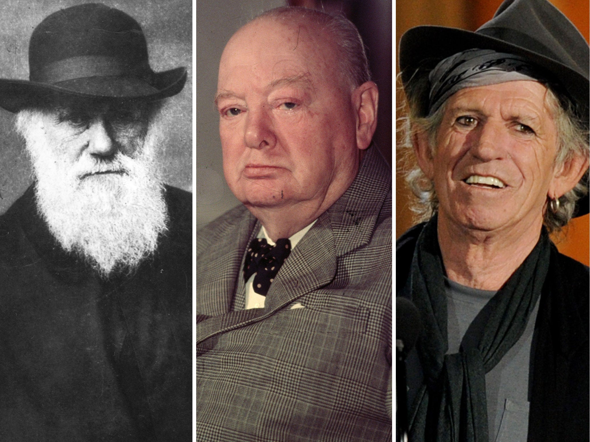 Night owls: Charles Darwin, Winston Churchill and Keith Richards