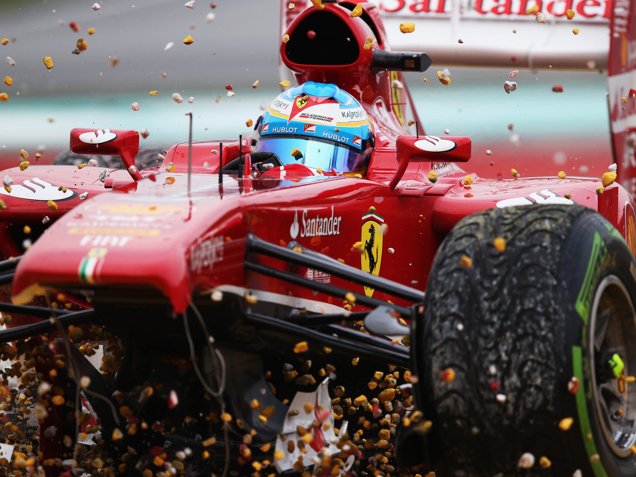 Fernando Alonso's Malaysian Grand Prix lasted just one lap following a foolish decision made by the Spaniard and Ferrari